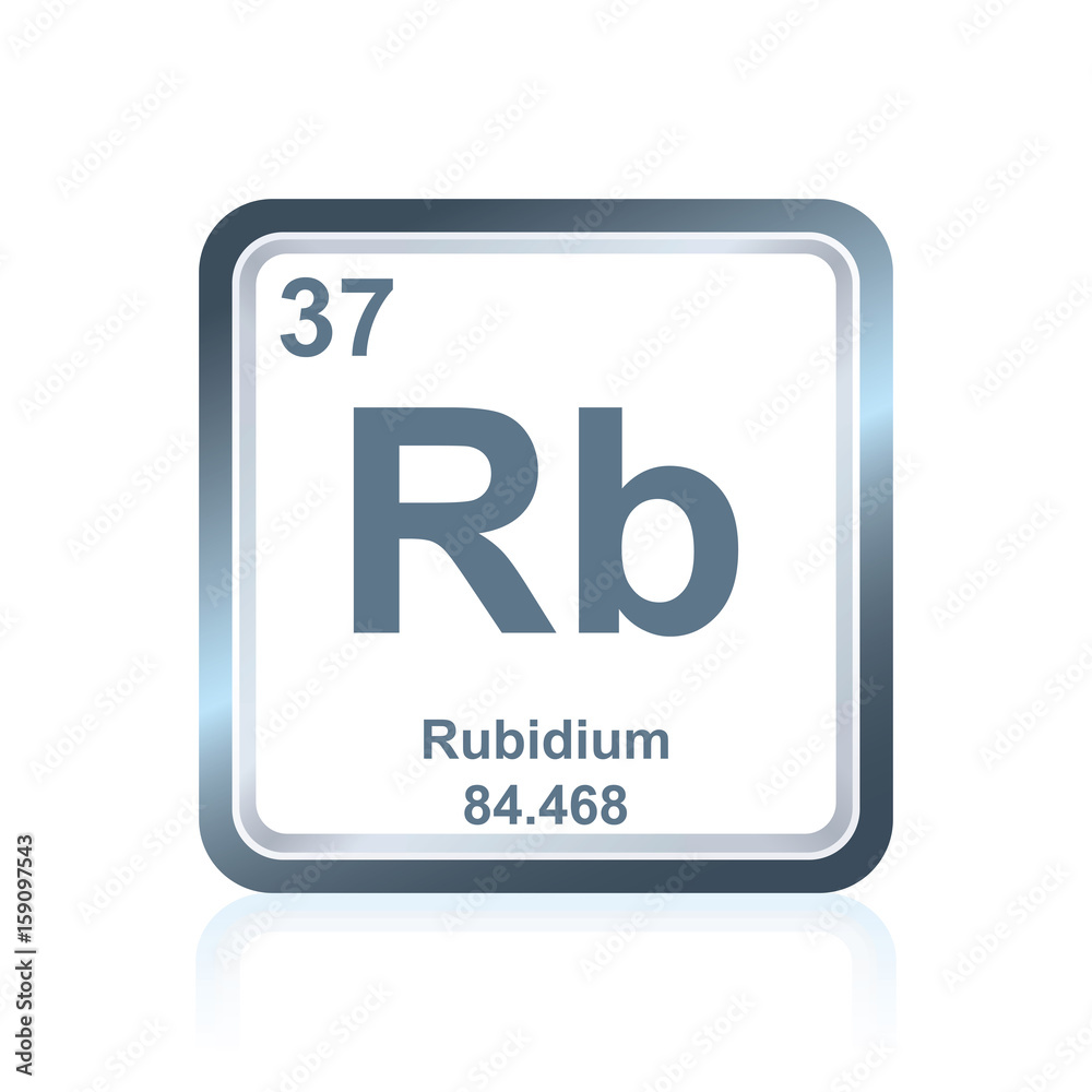 Chemical element rubidium from the Periodic Table Chemical element rubidium from the Periodic Table