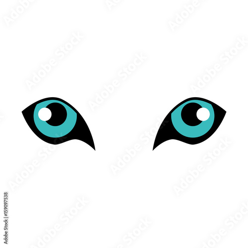 tiger eyes icon over white background vector illustration
