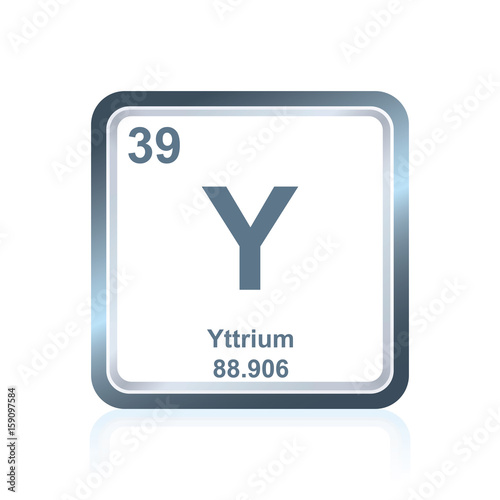 Chemical element yttrium from the Periodic Table