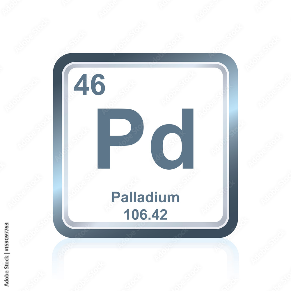 Chemical element palladium from the Periodic Table Chemical element palladium from the Periodic Table