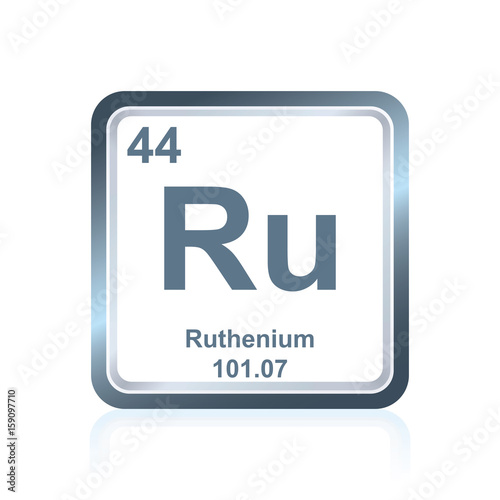 Chemical element ruthenium from the Periodic Table