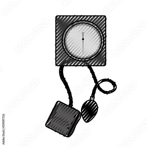 scribble Blood plessure apparatus cartoon vector graphic design