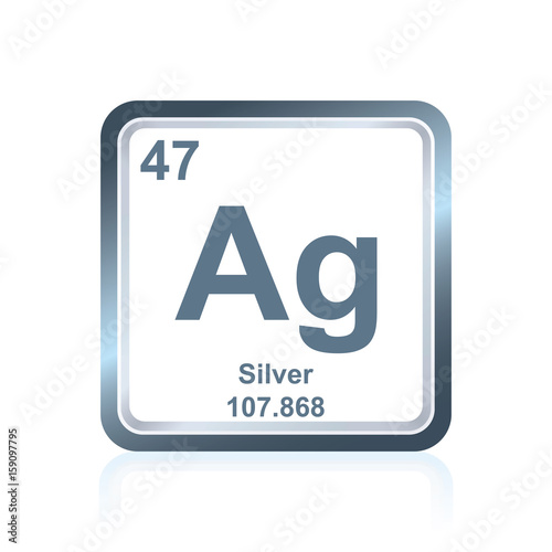 Chemical element silver from the Periodic Table