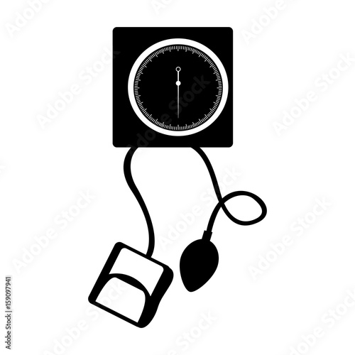 black icon blood plessure apparatus cartoon vector graphic design