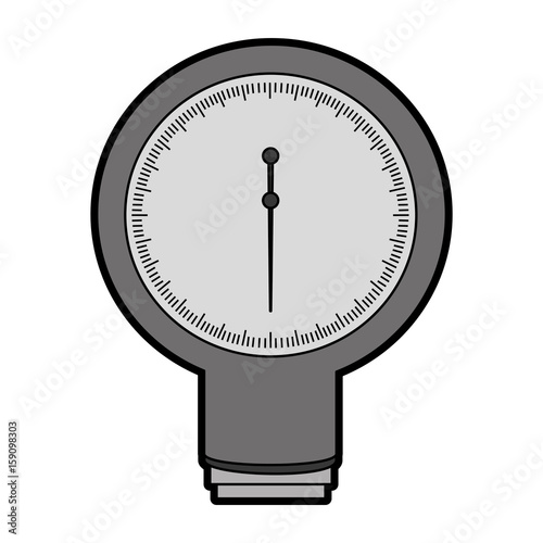 cute grey blood plessure apparatus cartoon vector graphic design