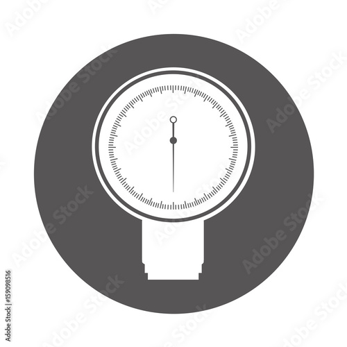round icon grey blood plessure apparatus cartoon vector graphic design