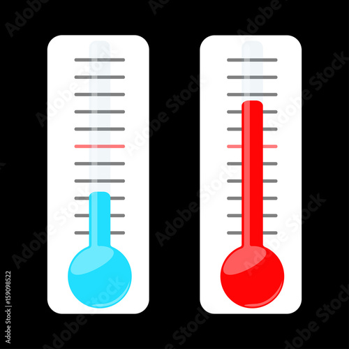 Illustration of two thermometers.