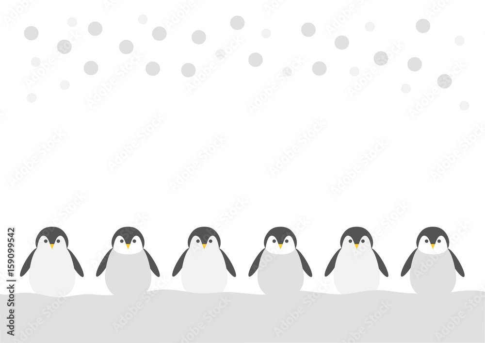 ペンギン イラスト 素材背景 フレーム Stock Vector Adobe Stock
