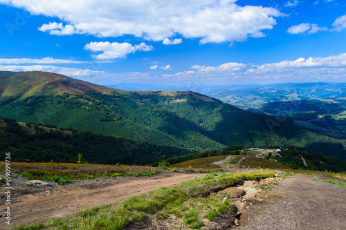 Carpathian Mountains in summer time