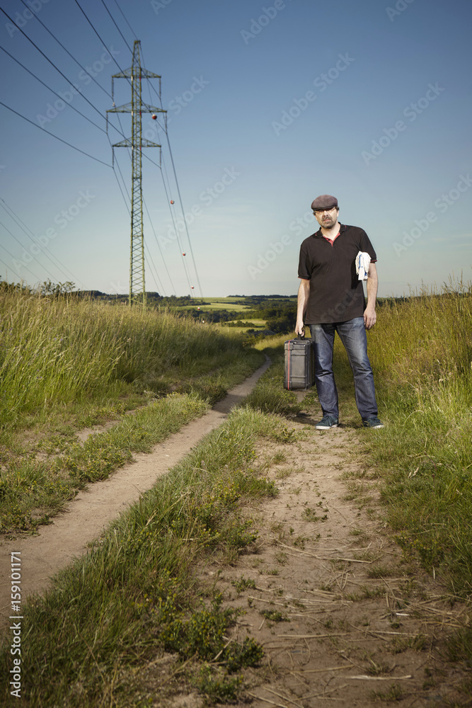 Criminologist technician coming to place of investigation Criminologist technician coming to place of investigation