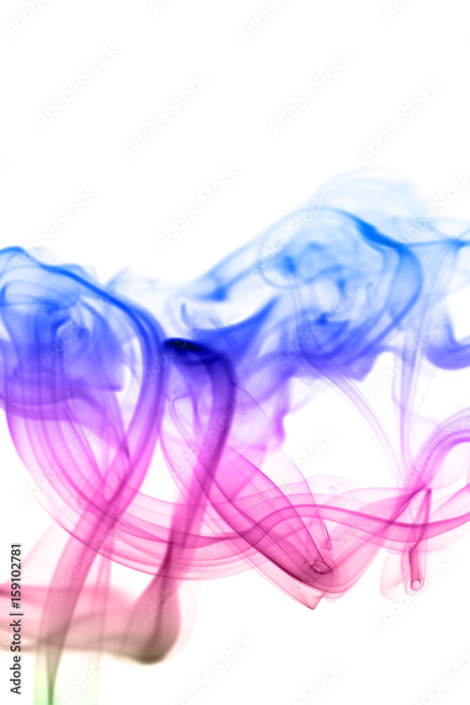 Colorful smoke isolated on white background Colorful smoke isolated on white background