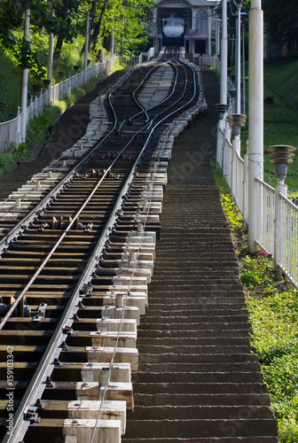 cable railway in the park Ukraine Kiev