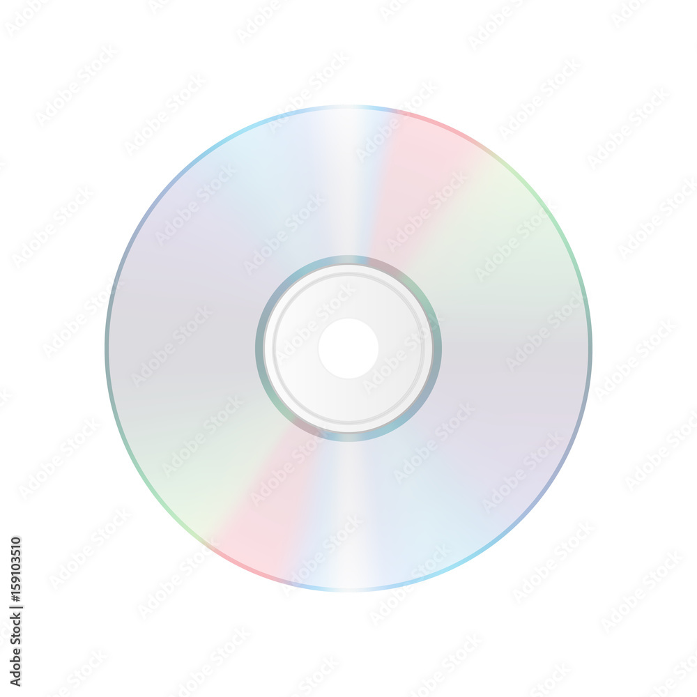 Compact disc isolated on white background. Realistic cd icon. CD Compact disc isolated on white background. Realistic cd icon. CD