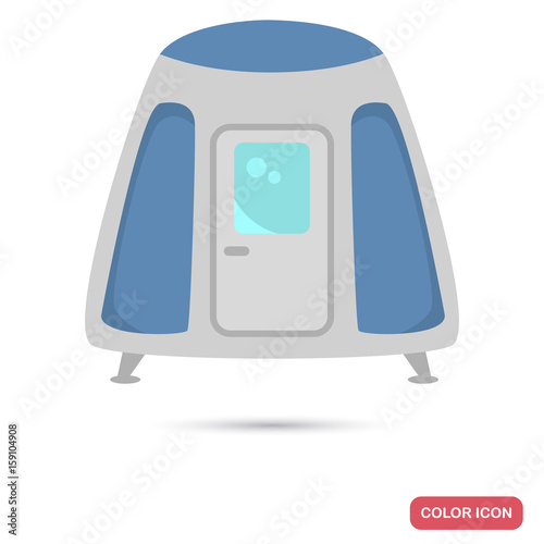 Space shattle color flat icon for web and mobile design