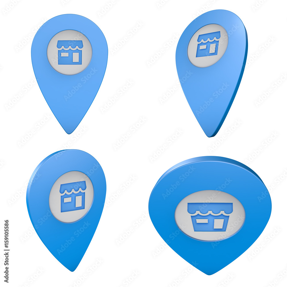 Pinezka GPS lokalizacja na mapie 3D z ikoną Pinezka GPS lokalizacja na mapie 3D z ikoną