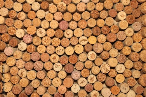 Beautiful brown background of used wine corks