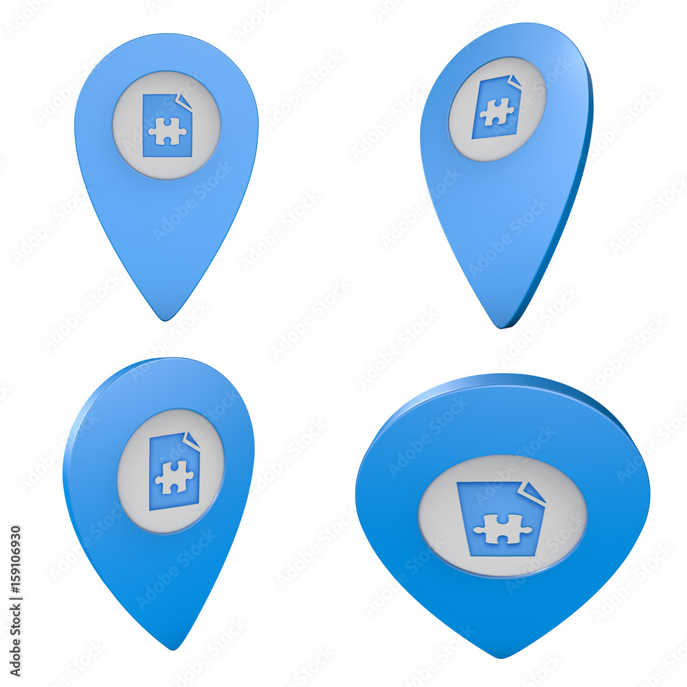 Pinezka GPS lokalizacja na mapie 3D z ikoną Pinezka GPS lokalizacja na mapie 3D z ikoną
