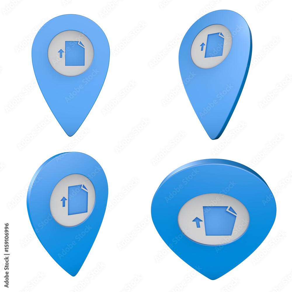 Pinezka GPS lokalizacja na mapie 3D z ikoną Pinezka GPS lokalizacja na mapie 3D z ikoną