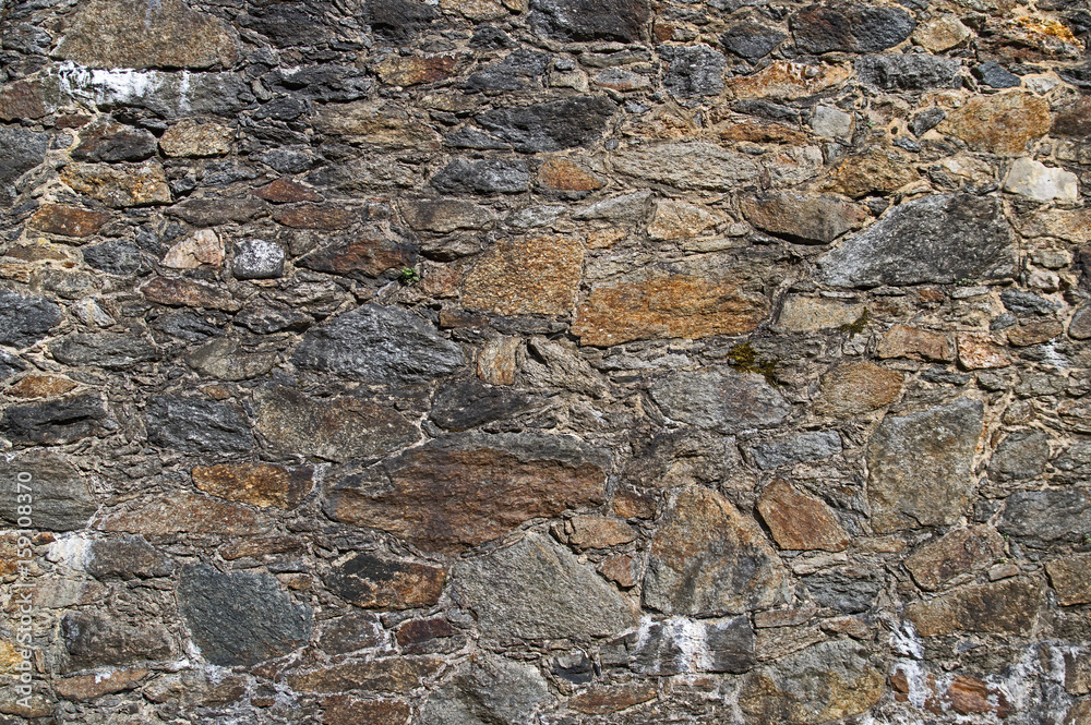 Zabytkowy kamienny mur. Zabytkowy kamienny mur.