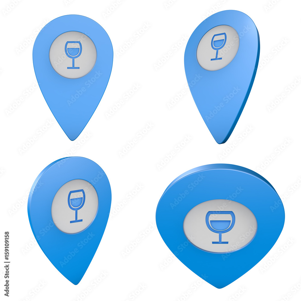 Pinezka GPS lokalizacja na mapie 3D z ikoną Pinezka GPS lokalizacja na mapie 3D z ikoną