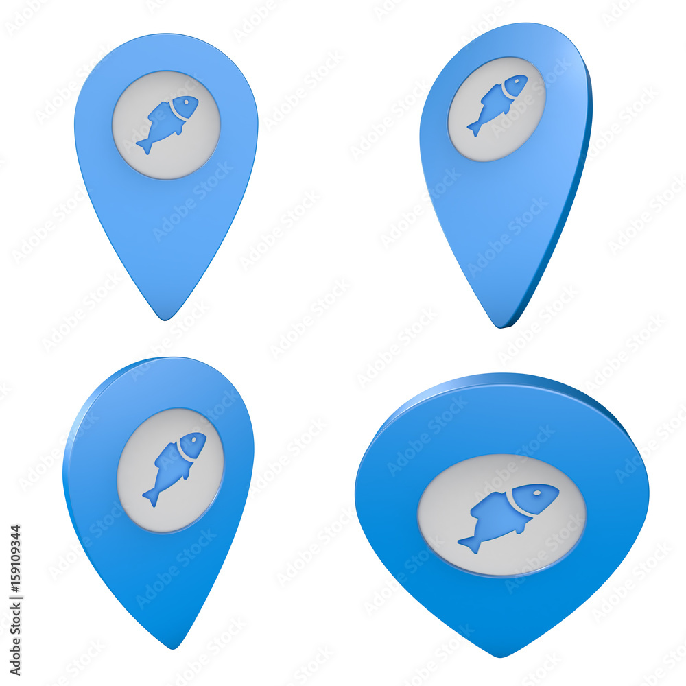 Pinezka GPS lokalizacja na mapie 3D z ikoną Pinezka GPS lokalizacja na mapie 3D z ikoną