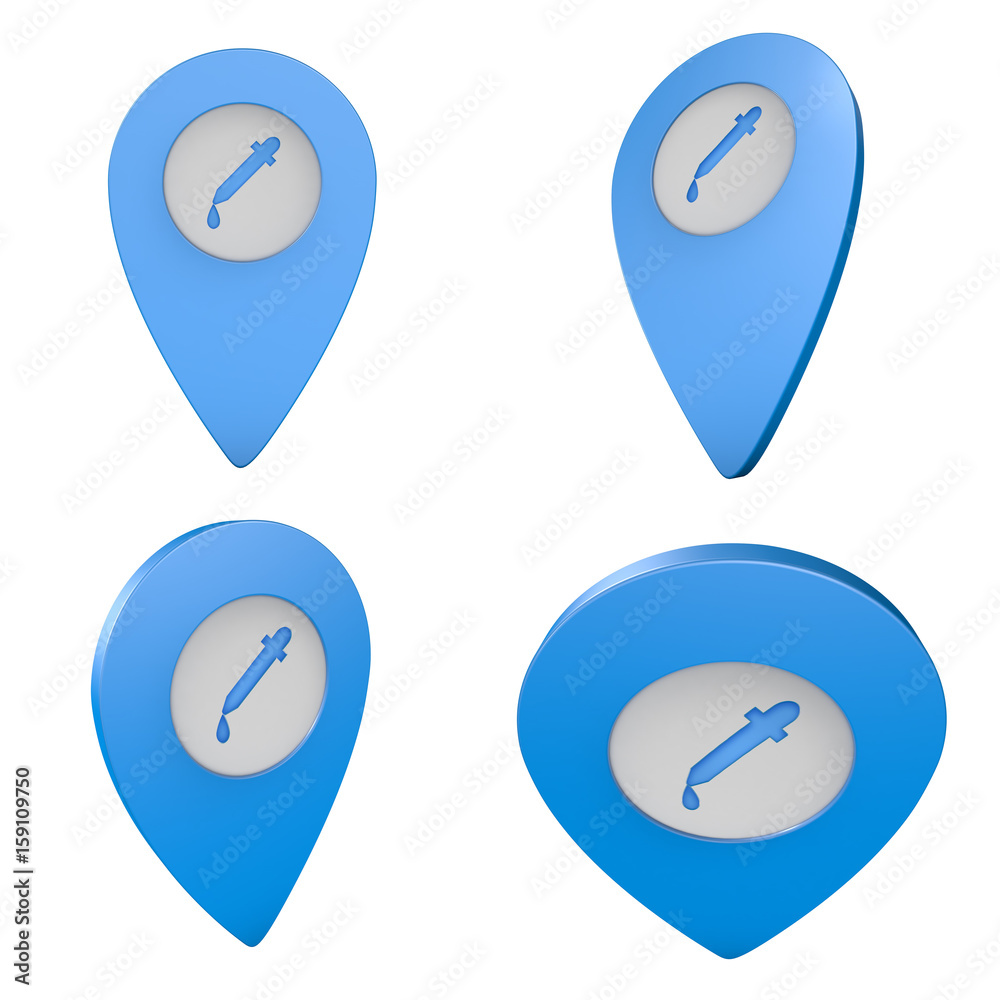Pinezka GPS lokalizacja na mapie 3D z ikoną Pinezka GPS lokalizacja na mapie 3D z ikoną