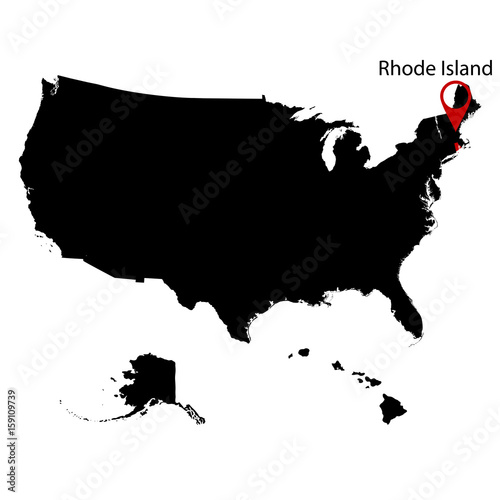map of the U.S. state of Rhode Island 