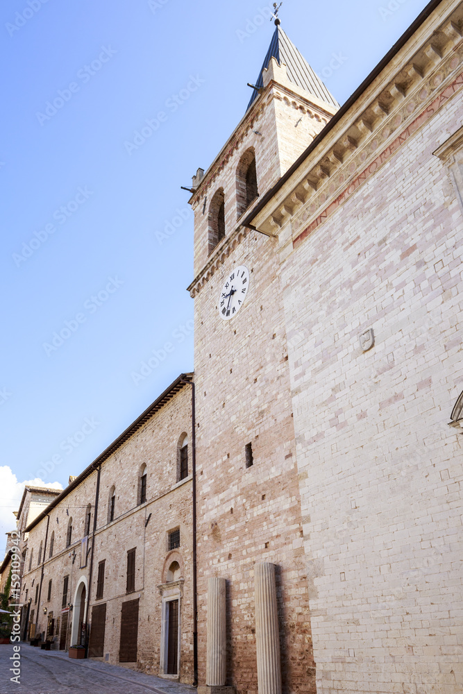 Spello. Saint Maria Maggiore church in Umbria in Italy