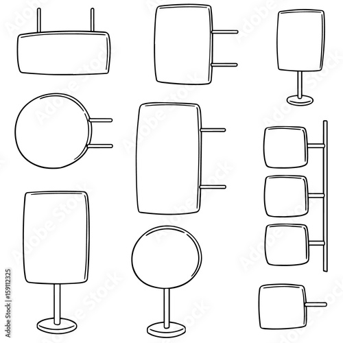 vector set of billboard