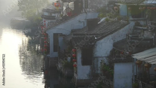 Wallpaper Mural Traditional Chinese houses in XiTang Water Town,at dusk,shanghai,China. Torontodigital.ca