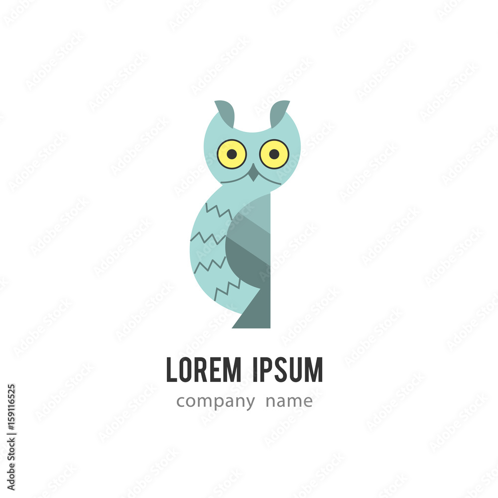 Owl icon design for company, school, sticker, shop, clothes. Owl icon design for company, school, sticker, shop, clothes.