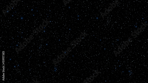 Abstract background for your project. The beautiful starry sky is blue. The stars glow in complete darkness. A fantastic, huge galaxy. Open space. Vector illustration