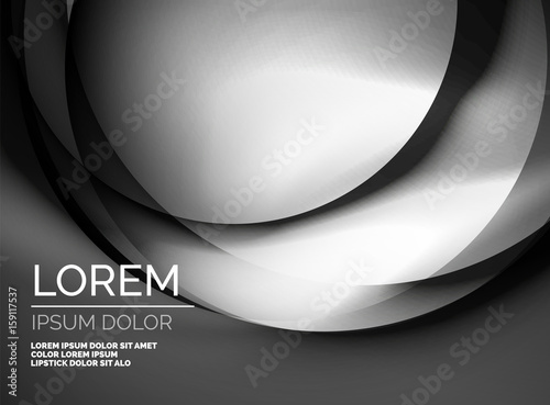Shiny silk wave template, color satin with effects, vector abstract background