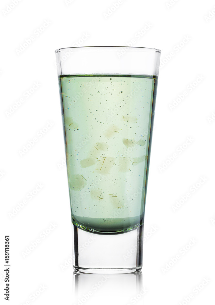 Glass of aloe vera health drink vith vitamins Glass of aloe vera health drink vith vitamins