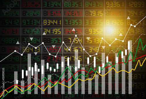 Vector business concept of stock market graph background design