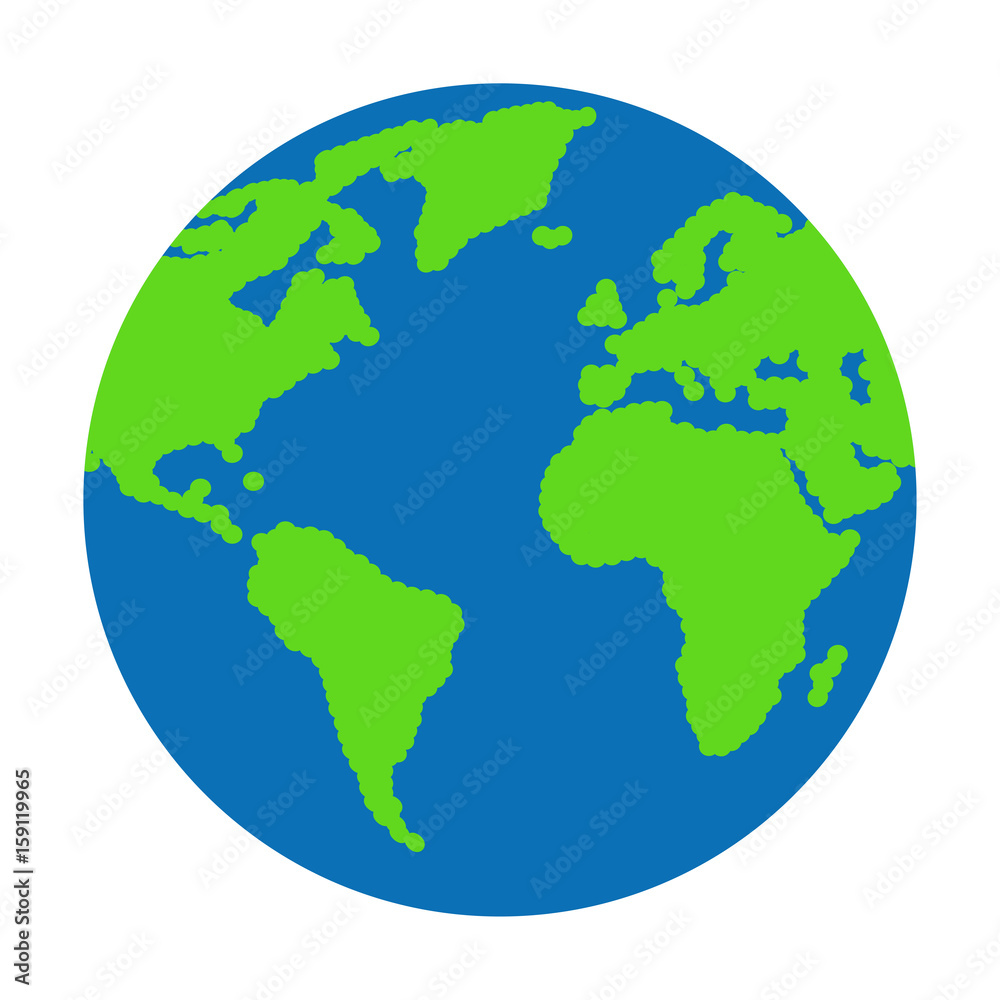 Flat planet earth icon. Vector illustration for web banner, web and mobile, infographics.