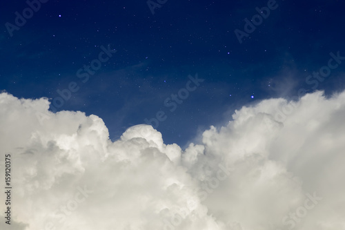 Fototapeta Naklejka Na Ścianę i Meble -  Starry Night With Cloud. Romantic concept.