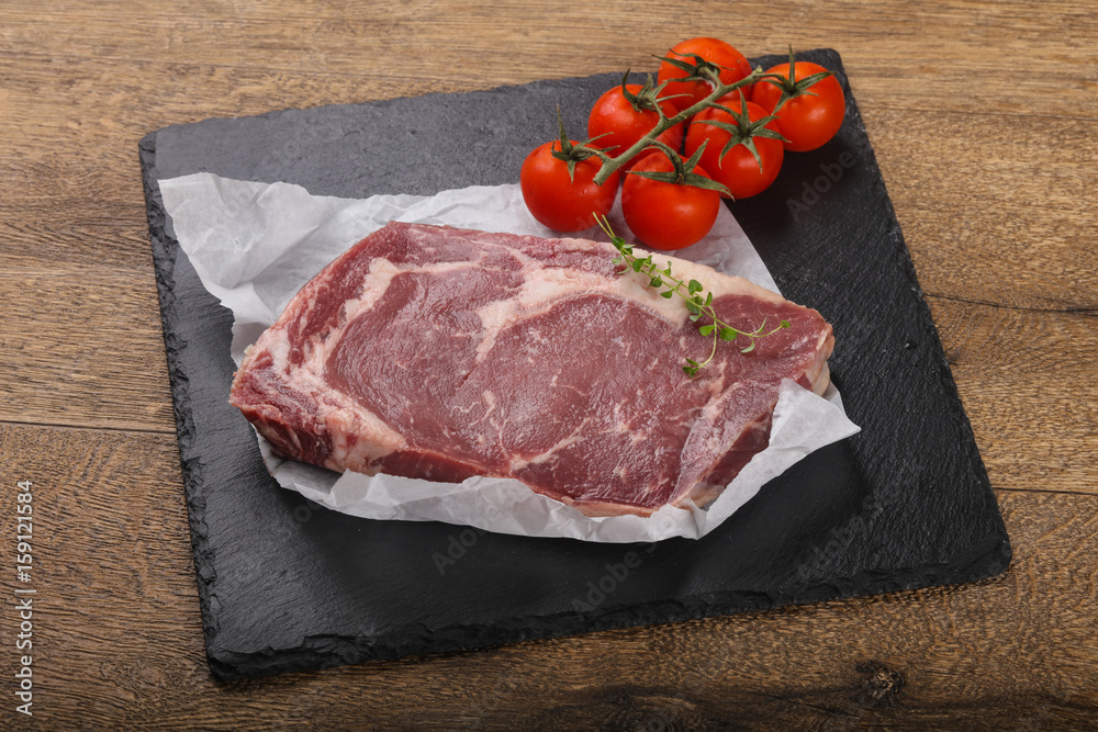 Raw ribeye steak Raw ribeye steak