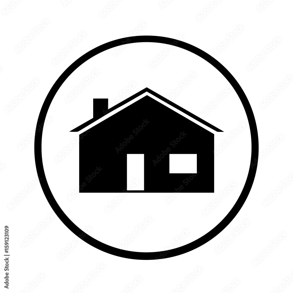 black house silhouette vector - internet icons logo
