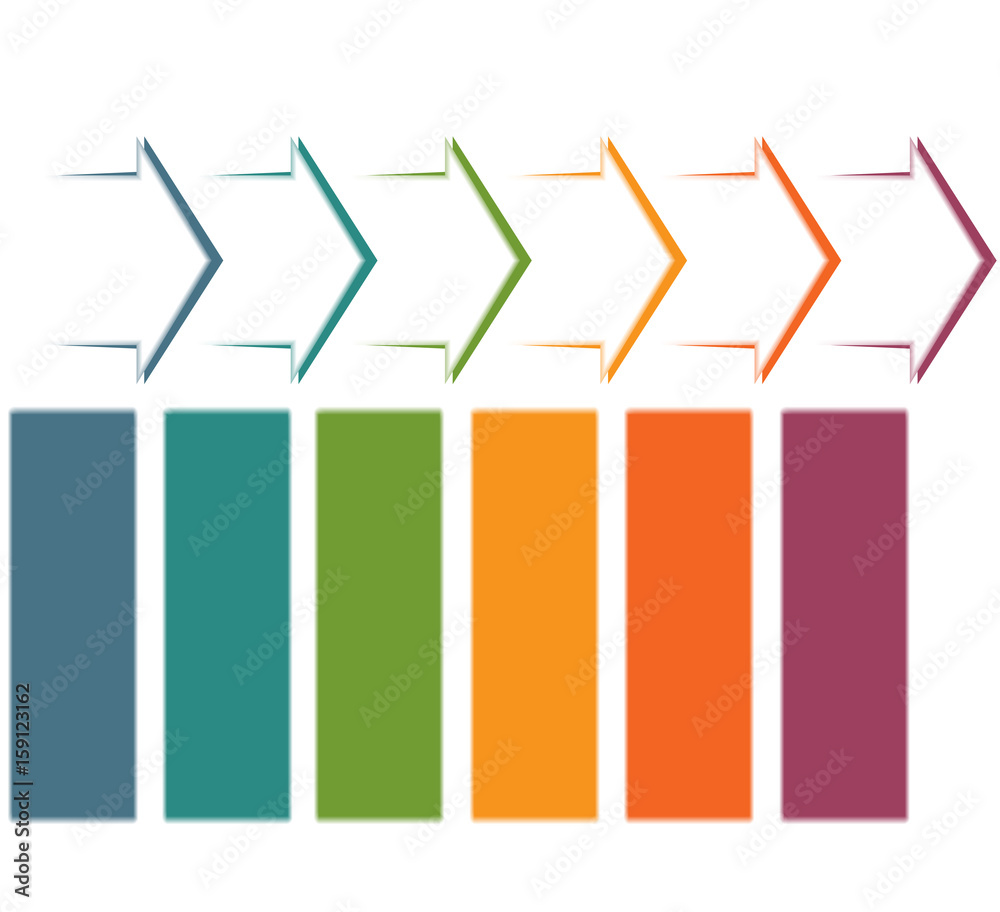 Timeline infographic 6 color arrows Timeline infographic 6 color arrows