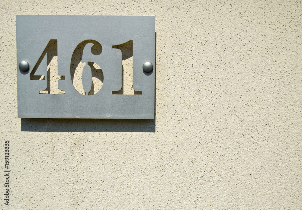 House numbers four hundreds and sixty one (462 four six one) on a gray background House numbers four hundreds and sixty one (462 four six one) on a gray background