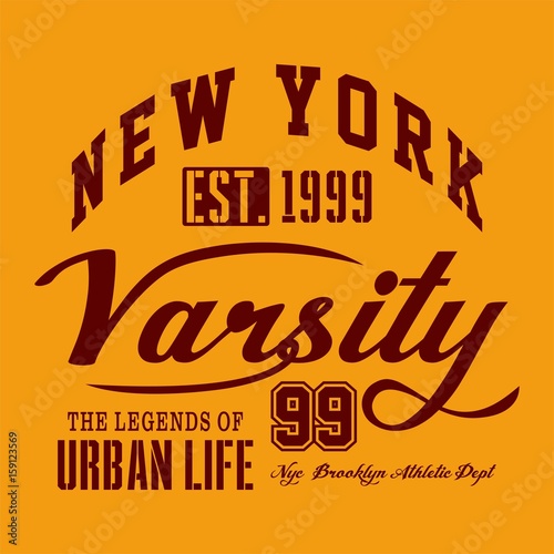 graphic for shirt and print new york varsity