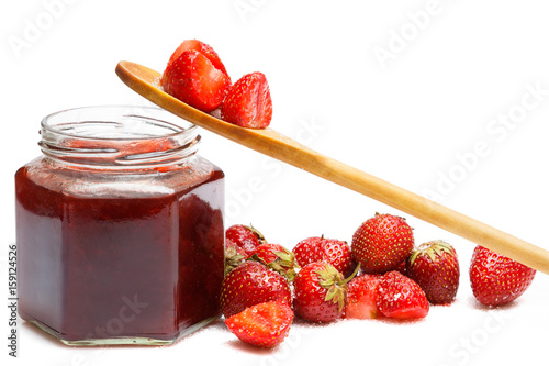 Wallpaper Mural Strawberry jam ob white background Torontodigital.ca