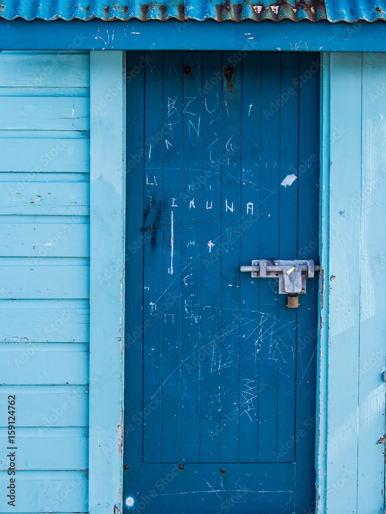 Blue Shed Door Bolted Shut