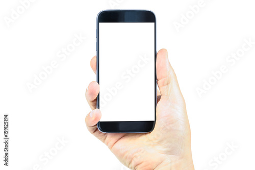 Blank smartphone in the hand.