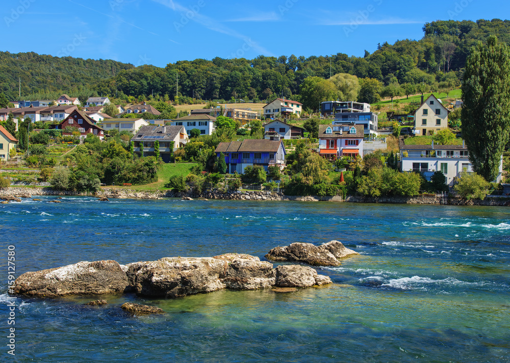 Fototapeta premium The Rhine river in the Swiss canton of Schaffhausen