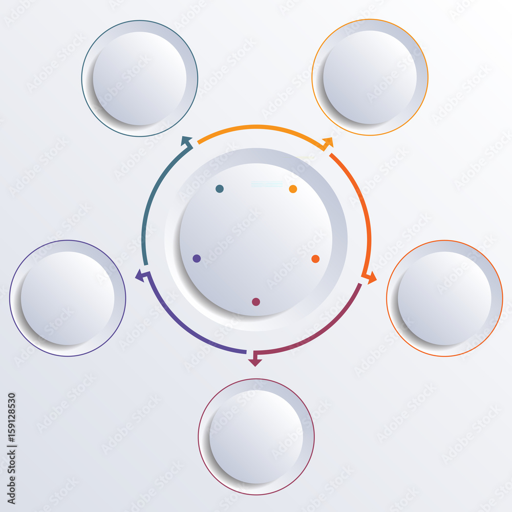 Five circles round circle Stock Illustration Adobe Stock