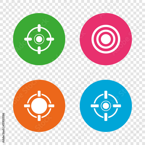Crosshair icons. Target aim signs symbols.