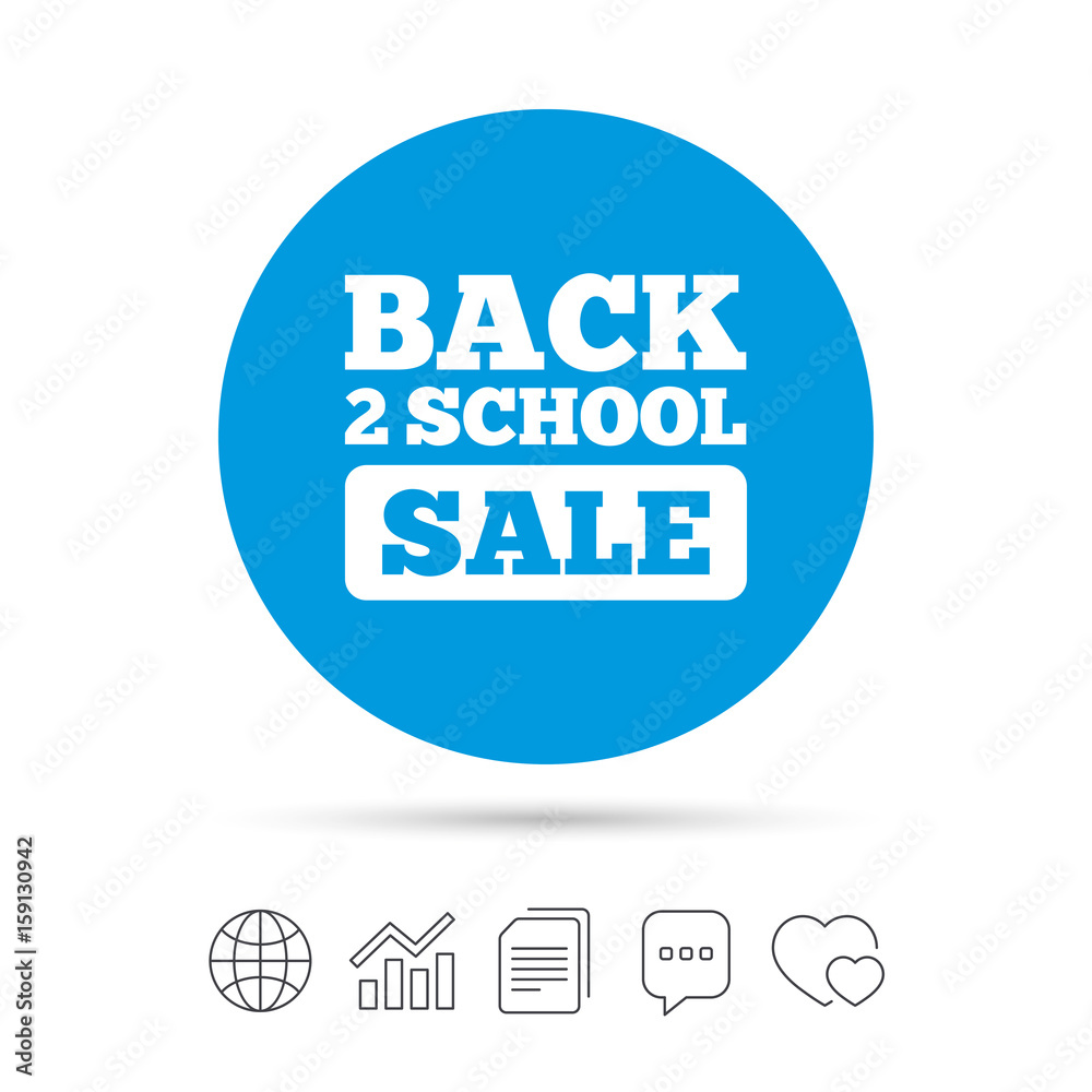 Back to school sign icon. Back 2 school symbol. Back to school sign icon. Back 2 school symbol.