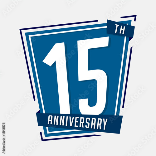 15 years anniversary design template. Vector and illustration.